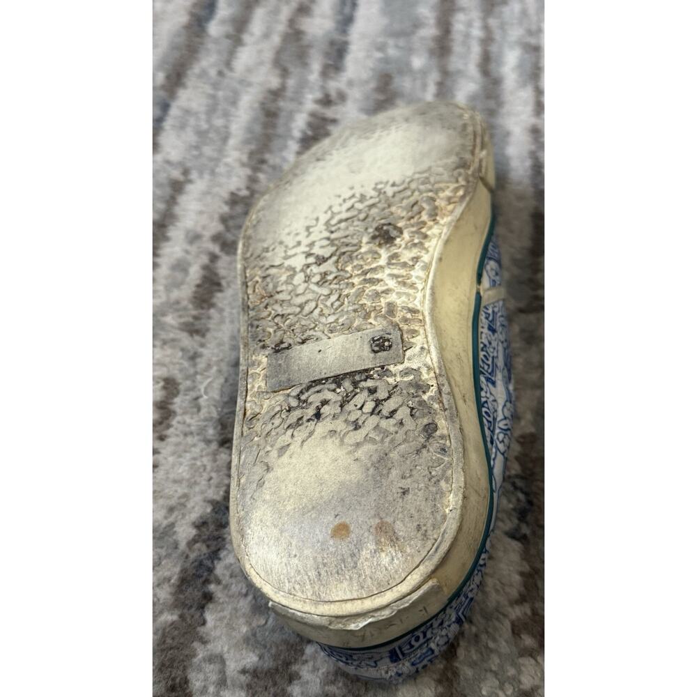 CHANEL slip-on UNIQUE sneakers blue floral Logo print size 39 Distressed - Picture 9 of 14
